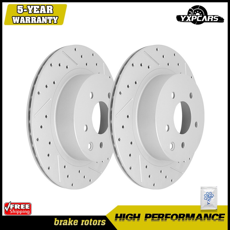 Rear Drilled Brake Rotors For 2009 2010 2011 2012-2014 2016-2019 Nissan Maxima