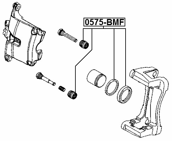 Brake Cylinder Caliper Repair Kit Febest 0575-BMF OEM B4Y0-33-26ZB gallery