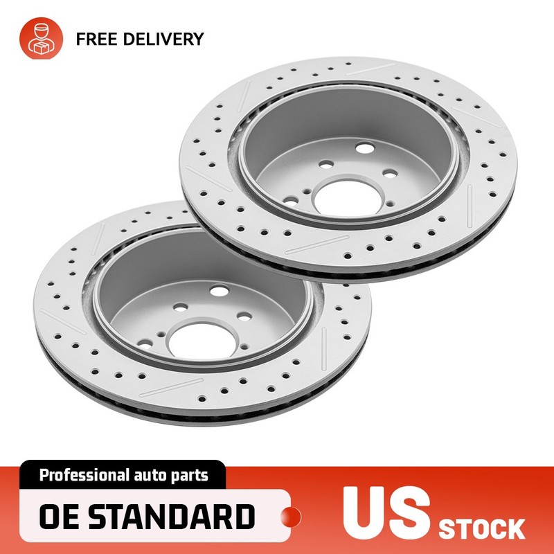 10.94″ Vented Rear Drilled Brake Rotors for Subaru Forester 2014 2015-2018 2.0L