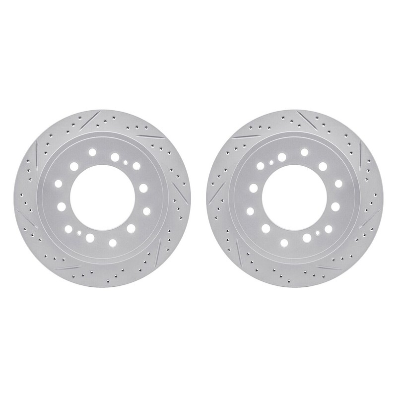 For Toyota 4Runner 10-24 R1 Concepts Drilled & Slotted Rear Brake Rotor Set
