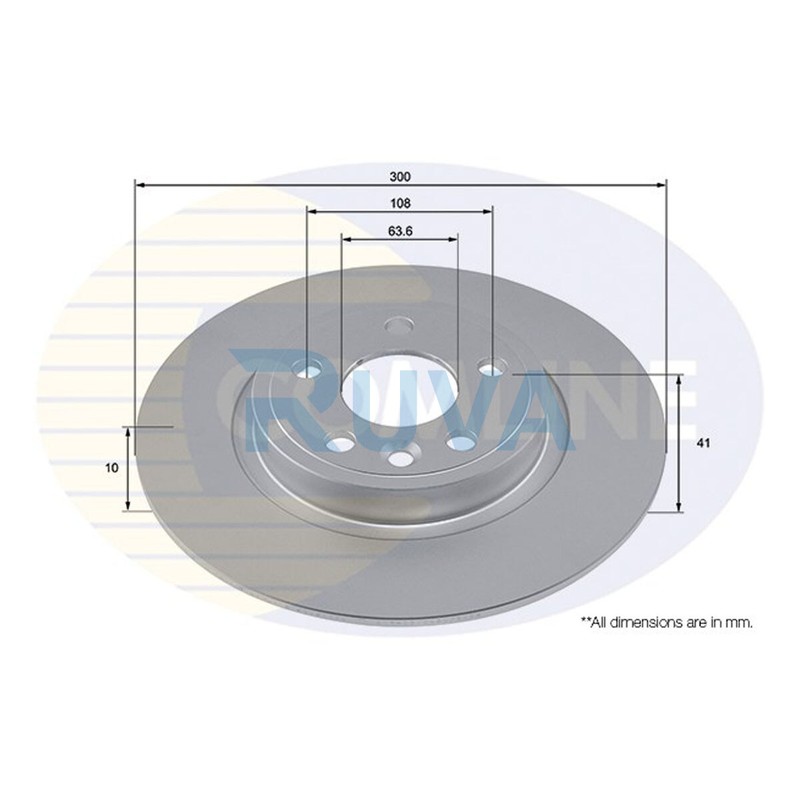 Fits Jaguar XE 2015- XF 2015- E-Pace 2017- 2.0 D 3.0 Ruva Rear Brake Disc