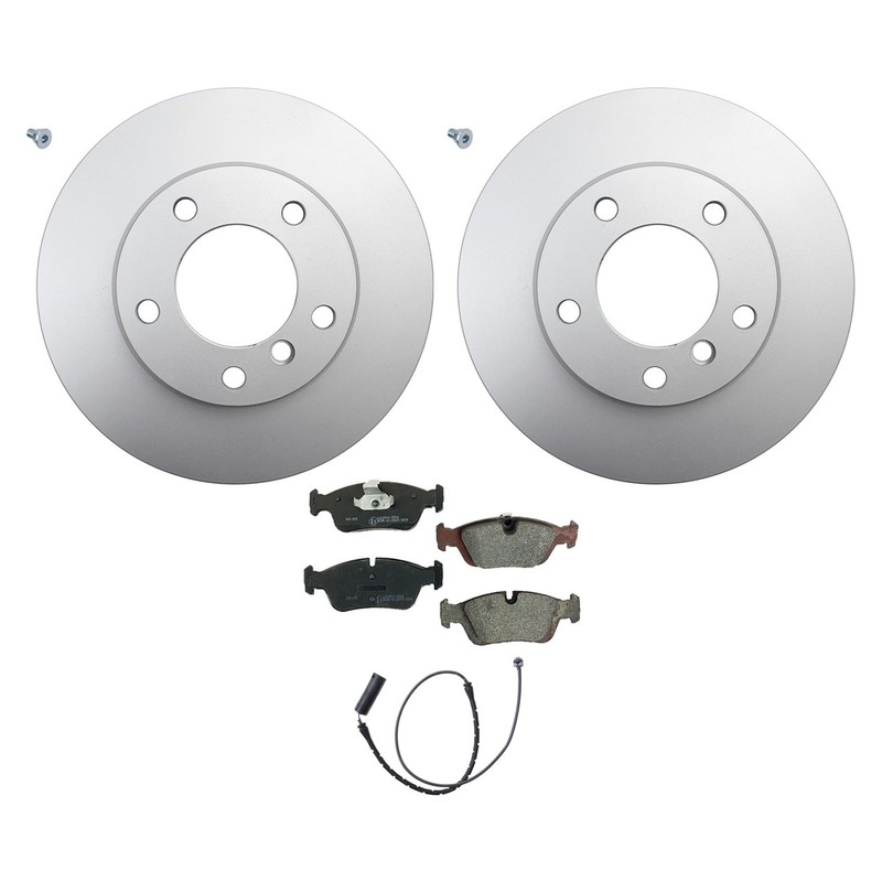 Hella Front Rotors Low-Met Disc Brake Pad Kit For E30 E36 E46 318i 325i 328i Z3