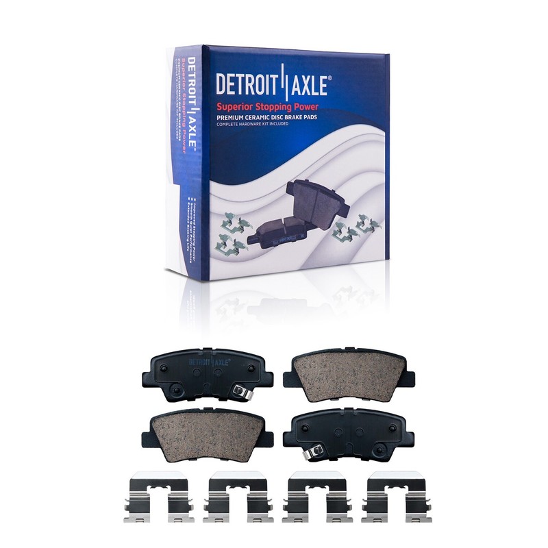 10pc Front Rear Disc Rotors Ceramic Brake Pads for 2012-2017 Hyundai Accent Rio gallery