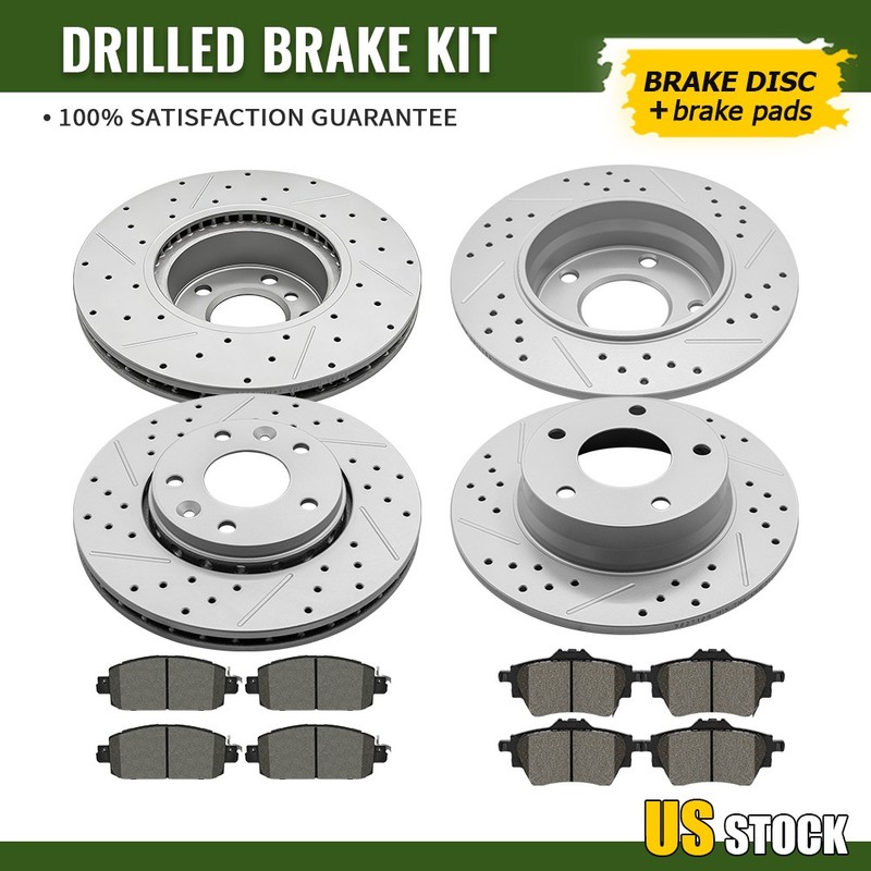 Front Rear Brake Disc Rotors Brake Pads for 2020 2021 2022-2024 Nissan Sentra