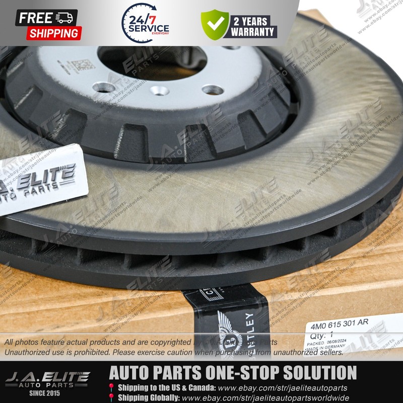 4pcs Front & Rear Brake Discs Set fit Bentley Bentayga 4M0615601N, 4M0615301AR gallery