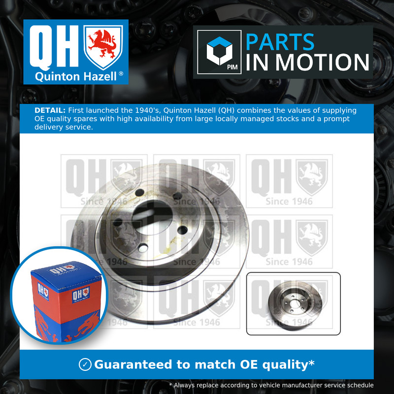 2x Brake Discs Pair Solid fits FORD MONDEO 2.0D Rear 2014 on 302mm Set QH New