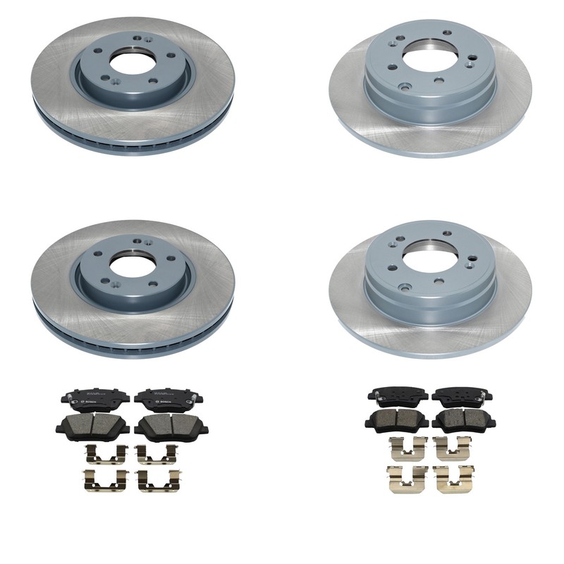 DuraGo Front Rear Rotors Bosch QuietCast Ceramic Brake Pad Kit for Sonata FWD