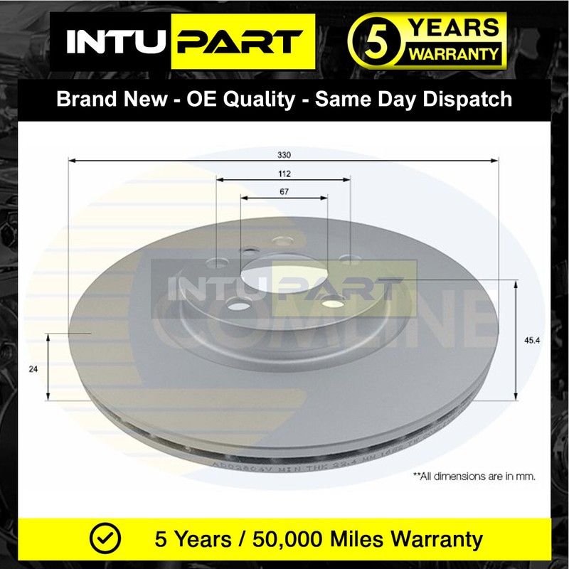 Fits BMW X1 Mini Countryman 1.5 1.6 2.0 D 3.0 Intupart Front Brake Disc #1