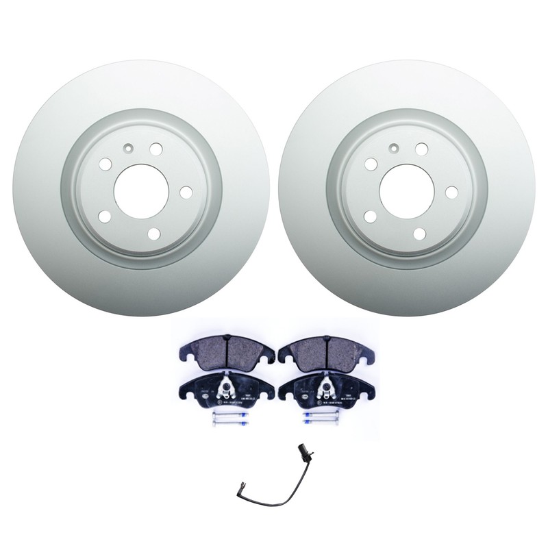 Hella Front Rotors Low-Met Disc Brake Pad Kit For Audi A7 Quattro CPNB 2014