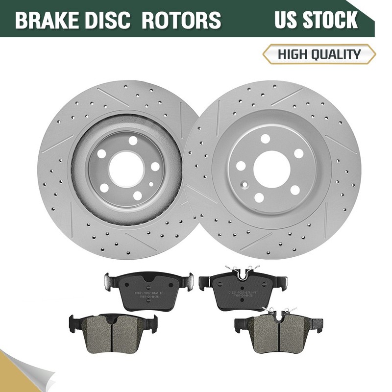 Rear Brake Rotors And Ceramic Pads Kit for Volvo S60 XC90 XC60 S90 V60 V90