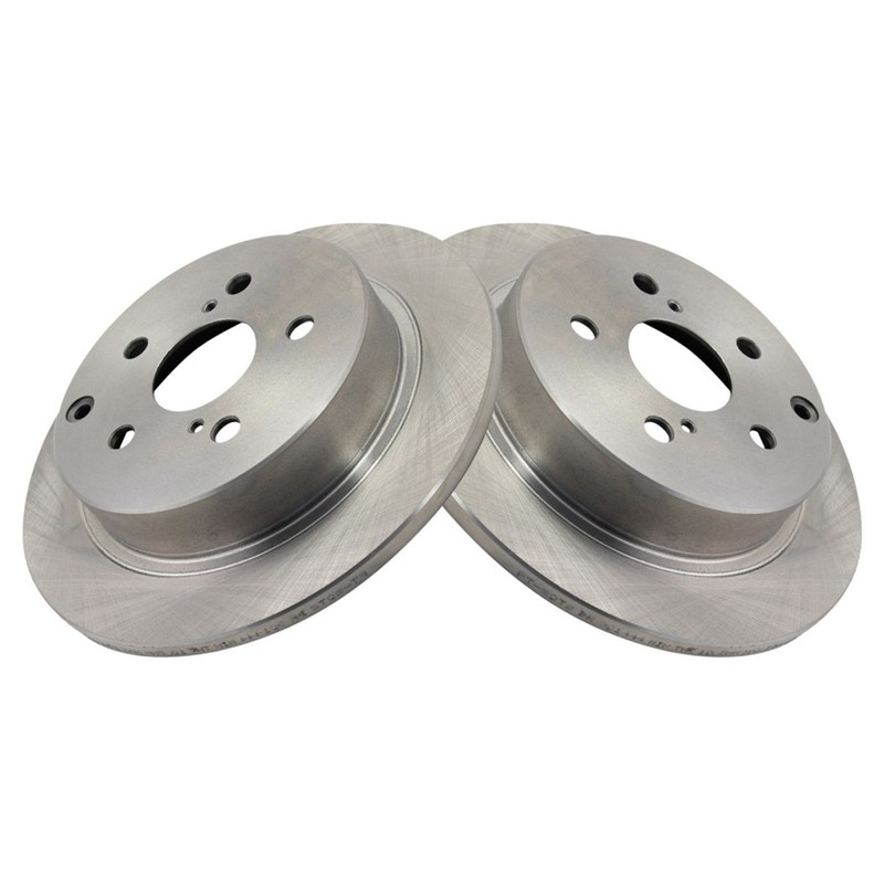 TRQ Rear Brake Rotors Set Solid For 2016-2020 Toyota Mirai 2012-2017 Prius V gallery