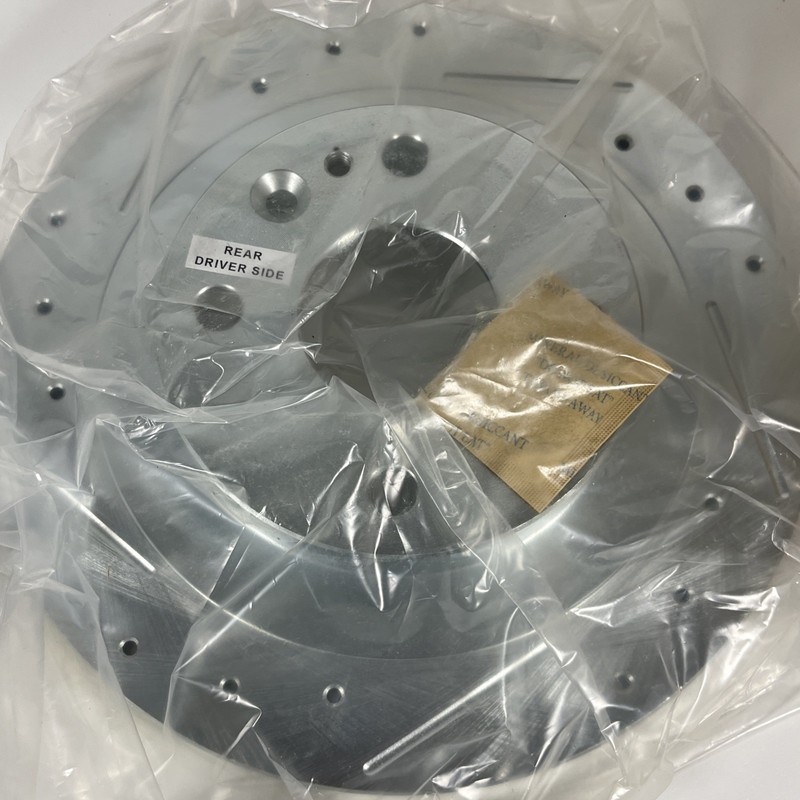 Rear Disc Brake Rotor Set- Drilled, Slotted and Zinc Plated Brake Rotor Pair gallery