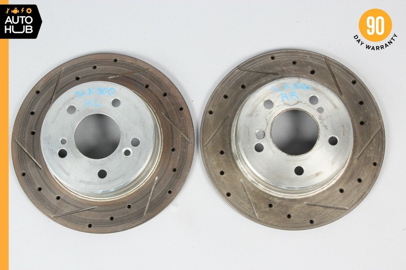05-11 Mercedes R171 SLK300 SLK280 Rear Brake Rotor Left and Right Set OEM 57k