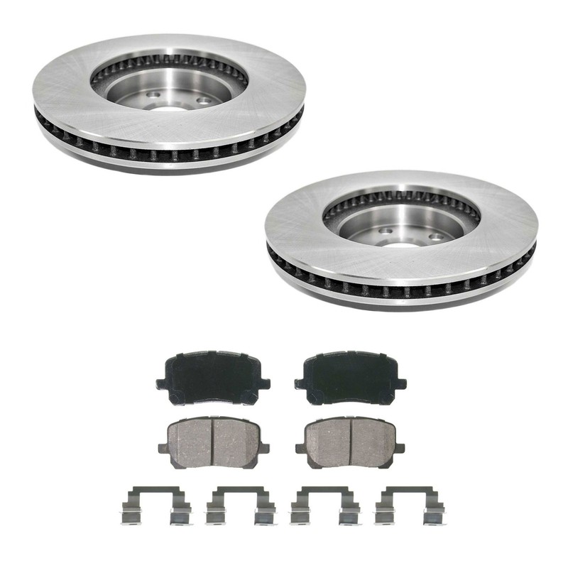 Front Rotors Ceramic Brake Pads Set for 03-08 Toyota Corolla Matrix Pontiac Vibe
