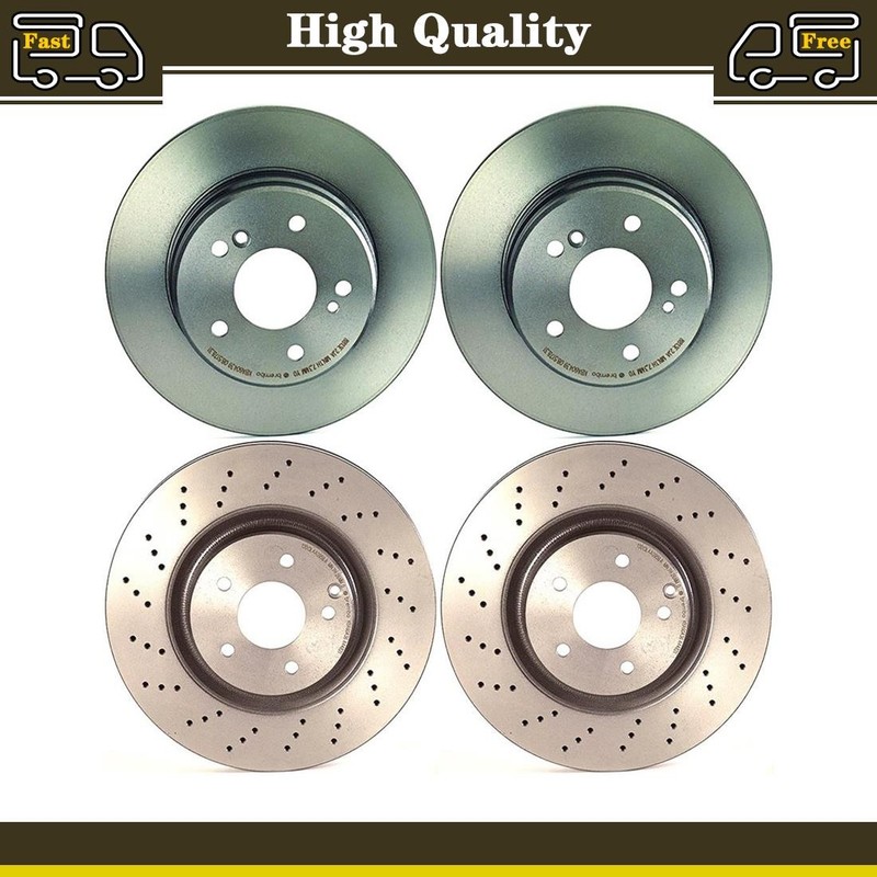 Front and Rear Disc Brake Rotors Fits Mercedes-Benz C230 1.8L 2.5L
