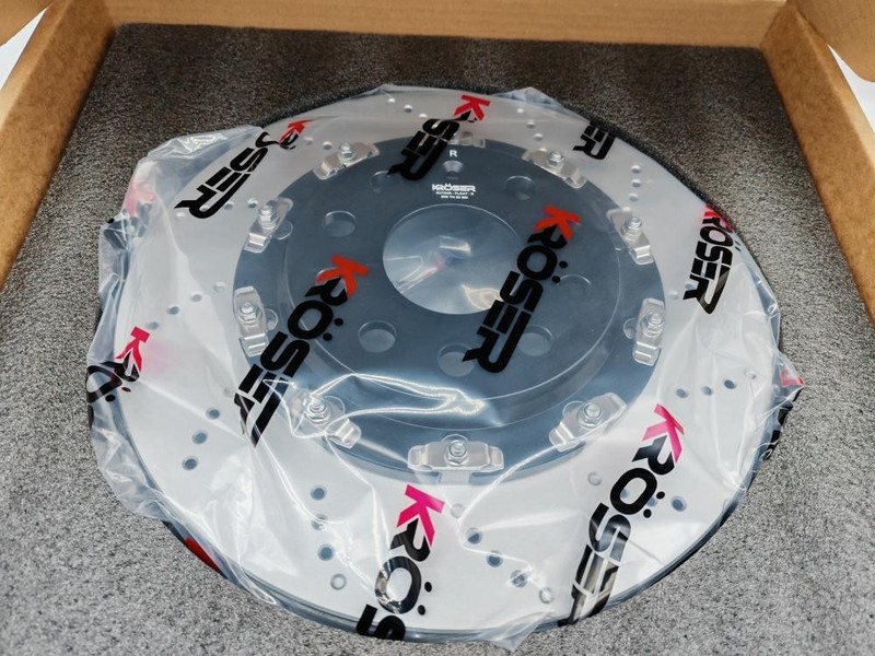 Pair Two Piece Floating Rear Disc Brake Rotor for Audi A3 VW -1K0615601N gallery