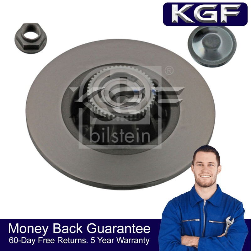 KGF Rear 1x Brake Disc Fits Vauxhall Vivaro 2001-2014 Renault Trafic 2001-