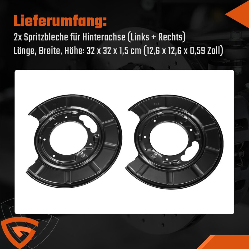Rear Brake Disc Anchor Plate Replacement for Mercedes Viano Vito W639 Black gallery