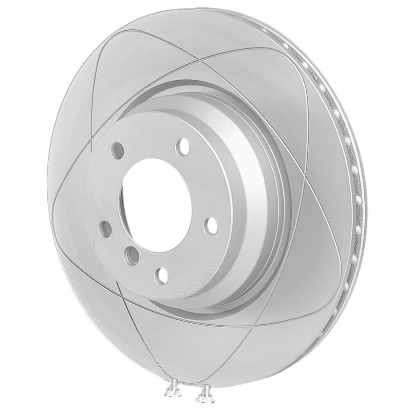 Rear Slotted Disc Brake Rotor 1Pc For Audi A6 06-10, A6 Quattro 05-11; 330mm