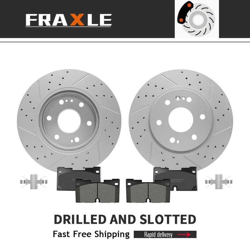 343mm Front Brake Rotors Ceramic Pad Set For Cadillac Escalade Tahoe Suburban