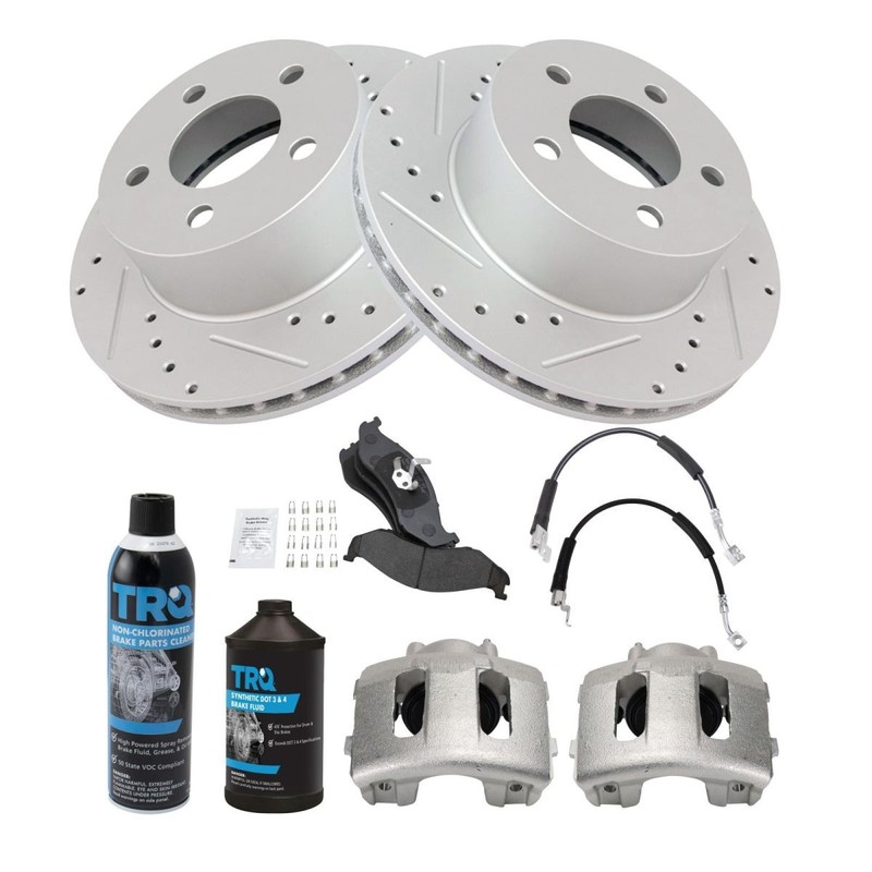 TRQ Performance Front Brake Pad & Rotor Kit Premium G-Coated Fits Jeep gallery