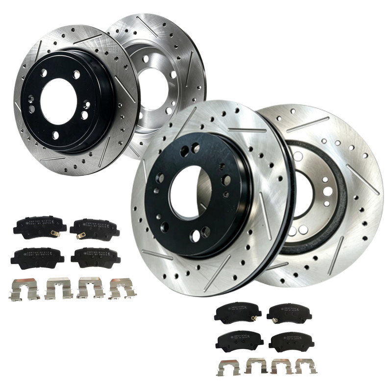 Front Rear Rotors&Brakes Pads fits Hyundai Elantra 2011 2012 2013 2014 2015 2016