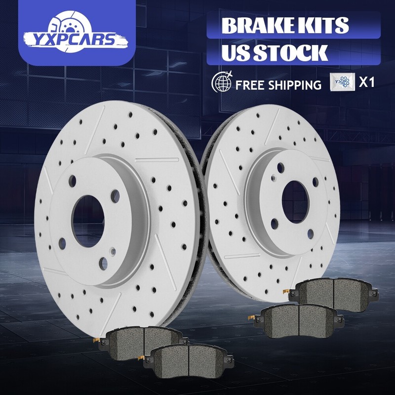 Front Brake Disc Rotor & Ceramic Pad For 2017 – 2019 2020 Toyota Yaris Scion IA
