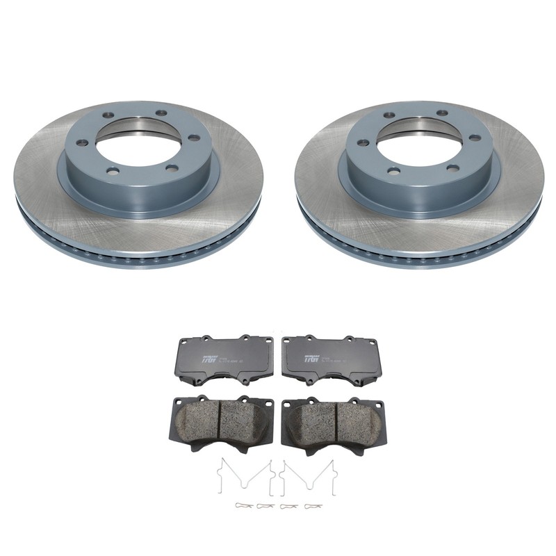 DuraGo Front Rotors TRW Pro Ceramic Disc Brake Pads Kit For 4Runner FJ Cruiser