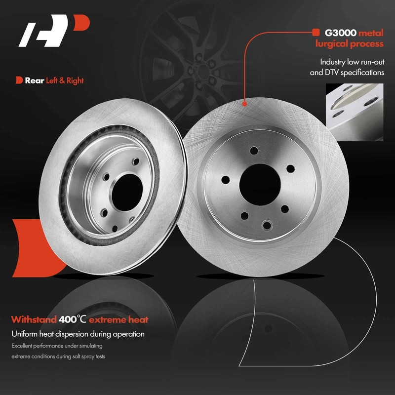 A-Premium Front & Rear Disc Brake Rotor & Ceramic Brake Pads for Nissan Maxima gallery