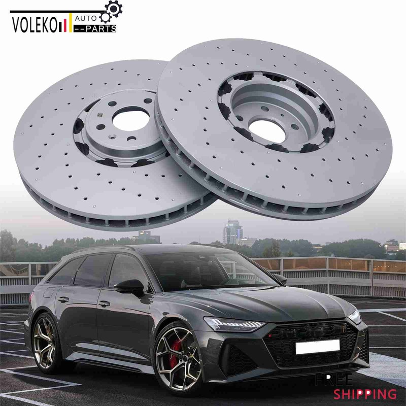 Front Disc Brake Rotor Set 4K0615301S for 2021-2024 Audi RS6 Avant RS7 Sportback gallery