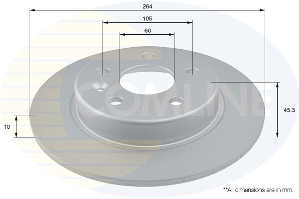 Fits Vauxhall Astra 2015- Opel Astra 2015- Brake Disc Rear Comline #2 13509119 gallery