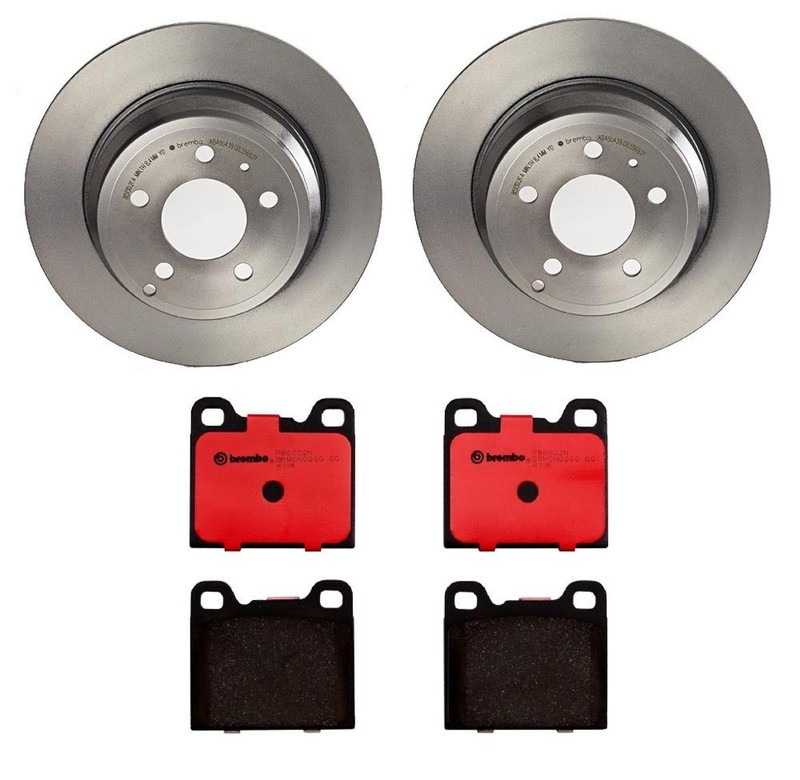 Brembo Rear Brake Kit Ceramic Pads Disc Rotors 5 Lugs For Volvo 850 C70 S70 V70