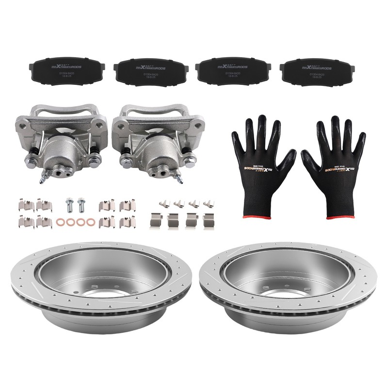Rear Brake Kit Rotors Calipers Pads for Toyota Tundra Sequoia 2007-2016 S-31483