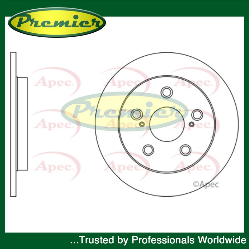Premier Rear Brake Disc Fits Toyota Auris 2006-2012 1.3 1.4 1.6 1.8 4243112260