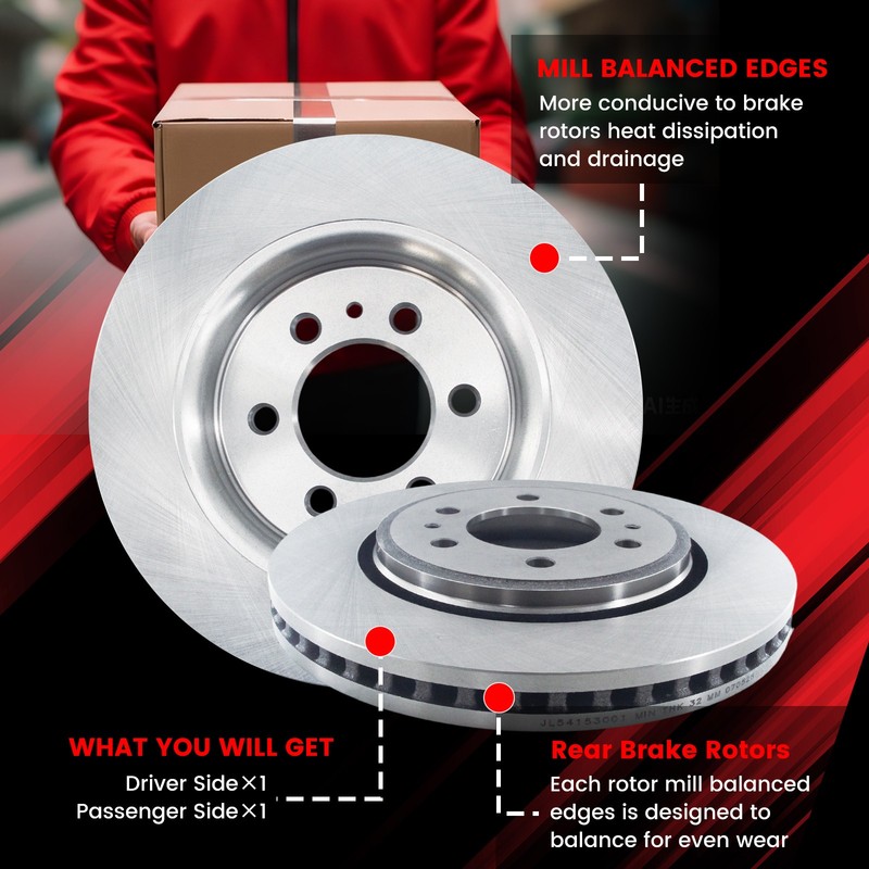 Front Premium Replacement Brake Disc Rotors for Honda Civic 2009 - 2015 gallery