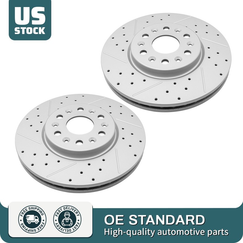 321mm Front Disc Rotors For 17-25 Gmc Acadia Enclave Blazer Traverse Equinox Ev