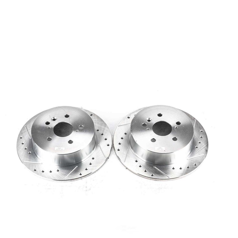 Disc Brake Rotor Set-Rear Drilled, Slotted and Zinc Plated Brake Rotor Pair