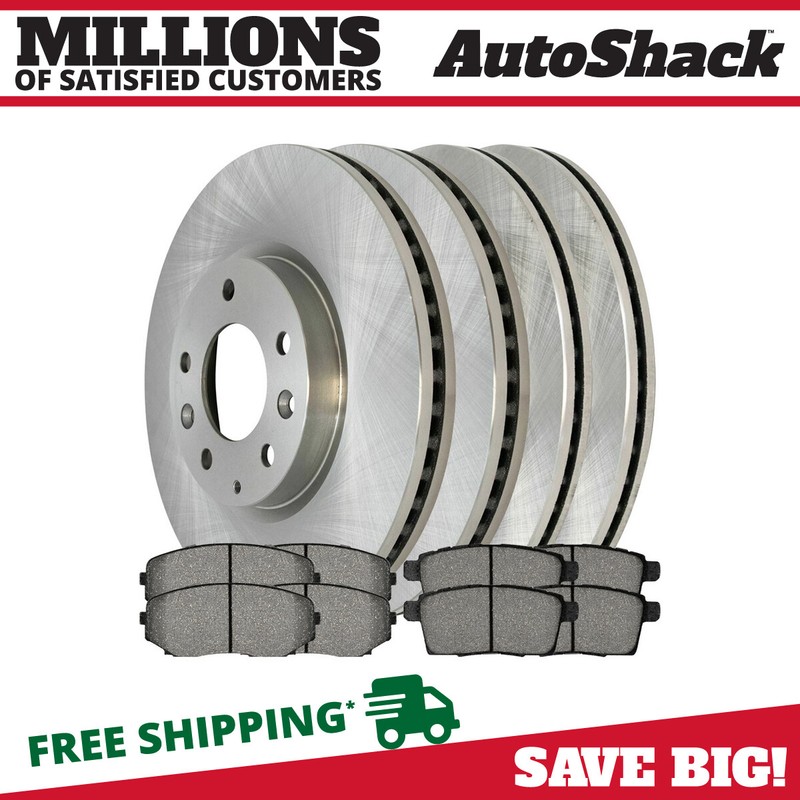 Front & Rear Brake Rotors & Pads for 2007-2010 2011 2012 Mazda CX-7 2.3L 2.5L