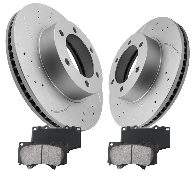 Front Brake Rotors & Ceramic Pads Kit for Toyota Tacoma 2016-2021 2022 2023