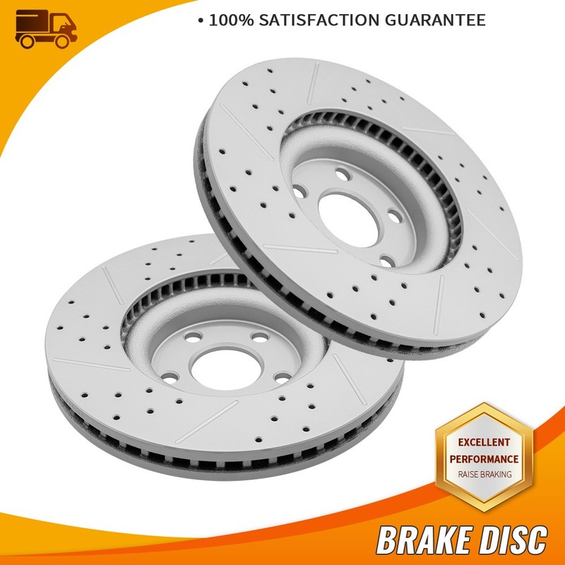 Front Drilled Slotted Brake Rotors for Ford Edge Lincoln Continental