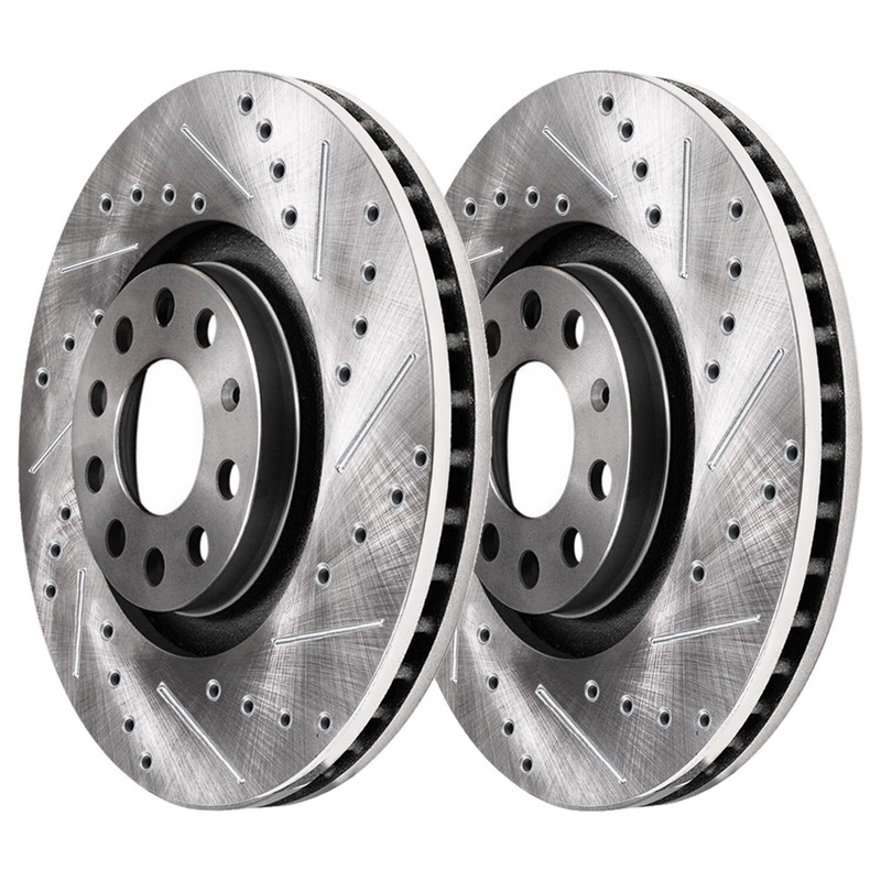 312mm Front 272mm Rear DRILLED Brake Rotors for 2011 2012 - 2020 Audi A3 Quattro gallery
