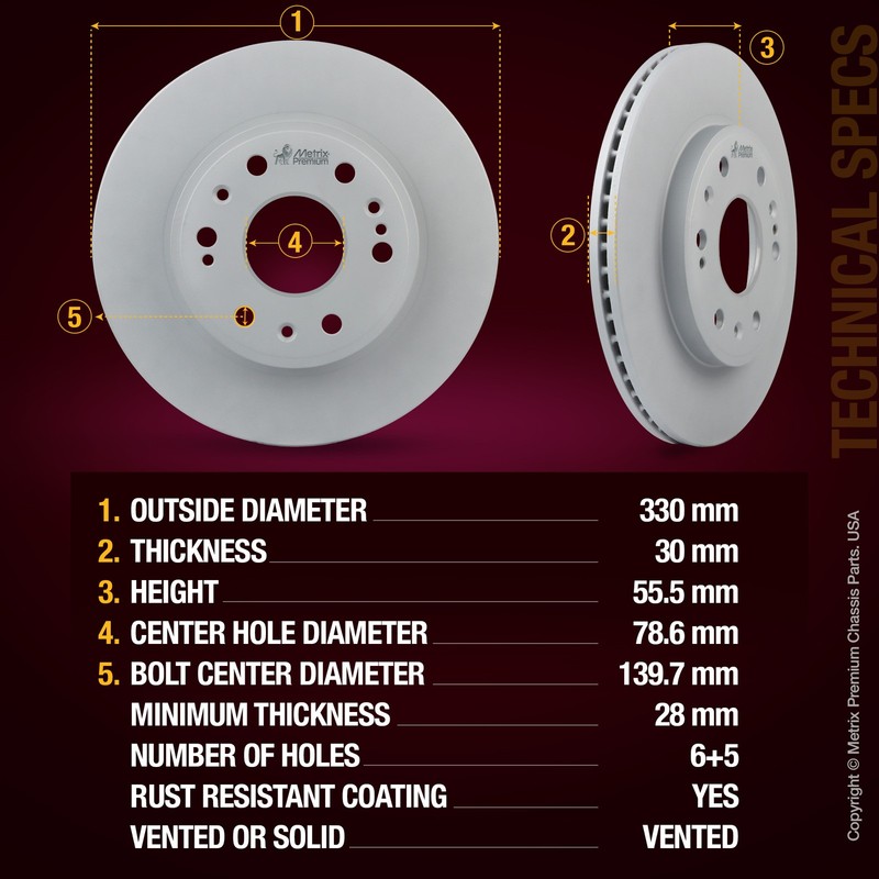 Front Brake Rotors + Disc Brake Pad Kit for Chevy Silverado 1500 GMC Sierra 1500 gallery