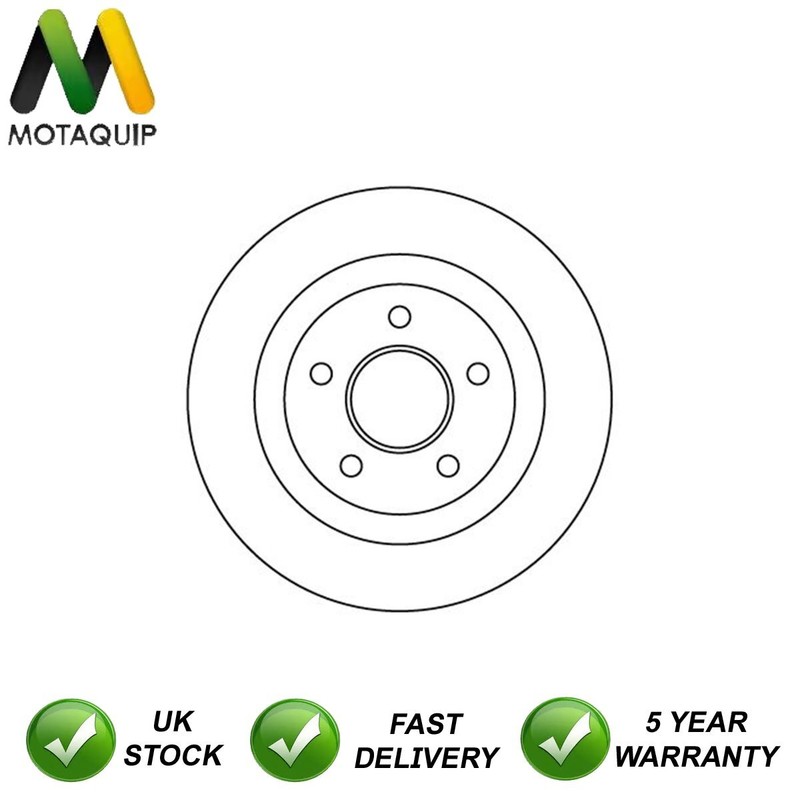 1x Brake Disc Rear Motaquip Fits Ford Tourneo Connect Transit 1.8 D dCi