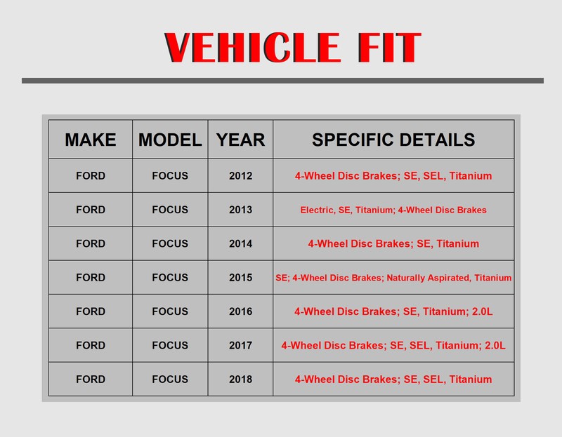 For 2012-2018 Ford Focus Front Rear Brakes Discs Rotors Brake Ceramic Pads Kits gallery