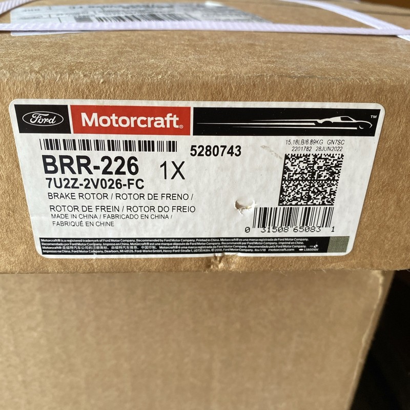 (S521)Ford Edge 2007-2010 Motorcraft BRR226 Rear Brake Rotor gallery
