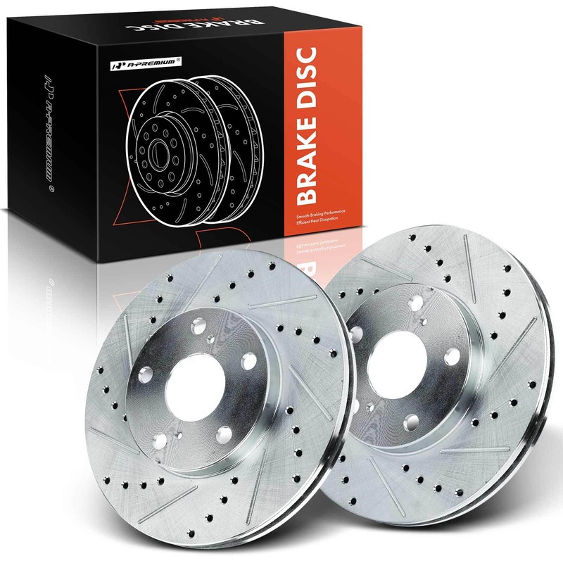 Drilled Brake Rotors Front for Toyota Camry 1992-2006 Solara Avalon Lexus ES300