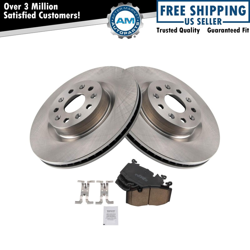 Front Brake Pad & Rotor Kit Brake Rotor For 2019 Cadillac CT6