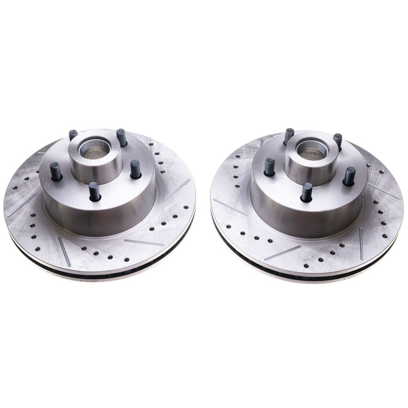 PowerStop Evolution Drilled And Slotted Rotors Pair Front For Plymouth GTX