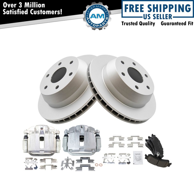 Rear Brake Pad & Rotor Kit Fits 2001-2002 Silverado 1500 2002 GMC Sierra 1500