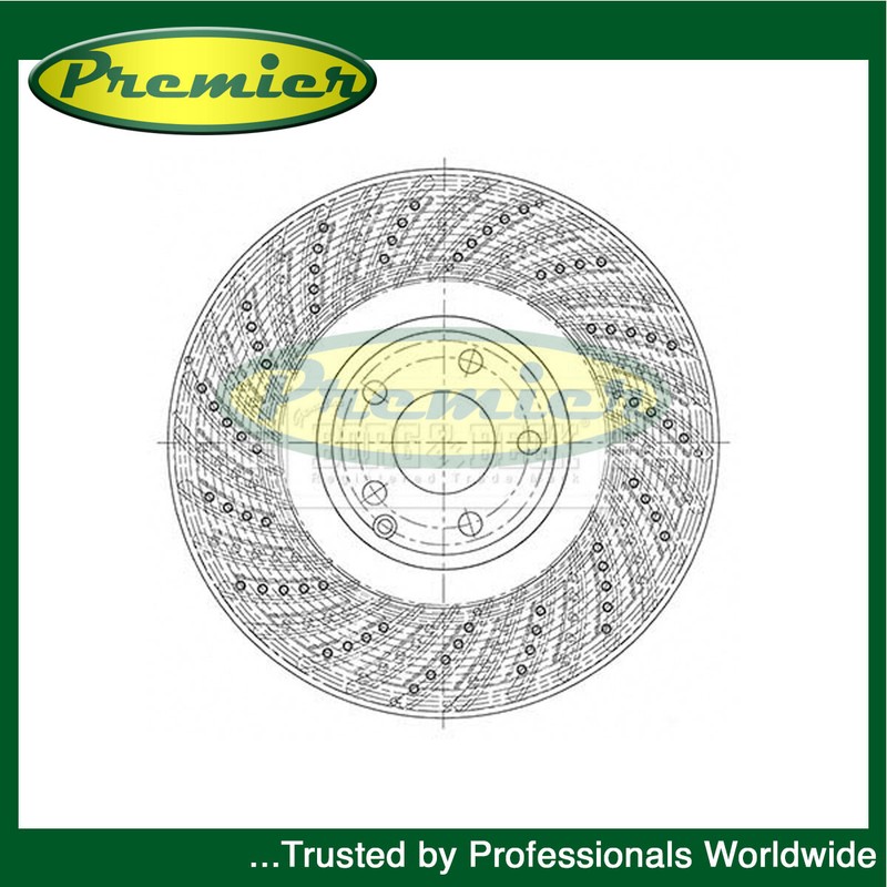 Premier Front 1x Brake Disc Fits Mercedes CLS 2011-2017 4.7 5.0 2184210212